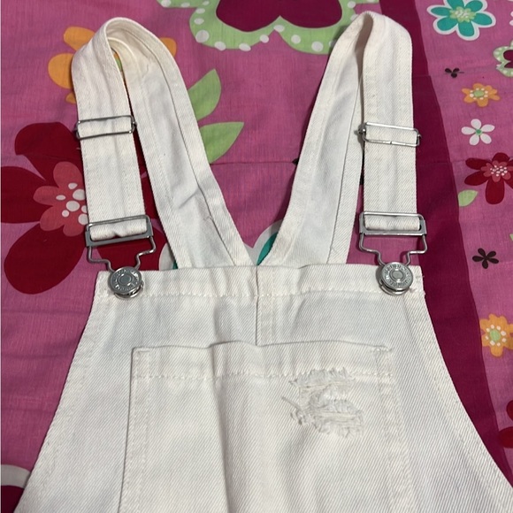 Forever 21 White Short Overalls size 24 - Picture 6 of 9